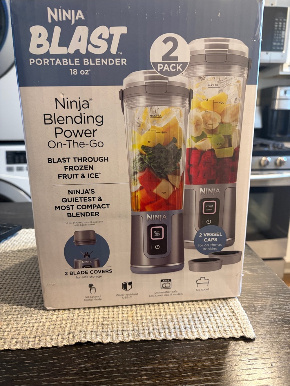 Ninja Blast Portable Blender 2-Pack - Gray